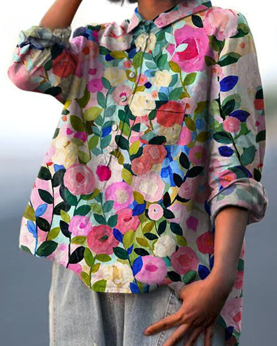 Liana - Blouse with floral print