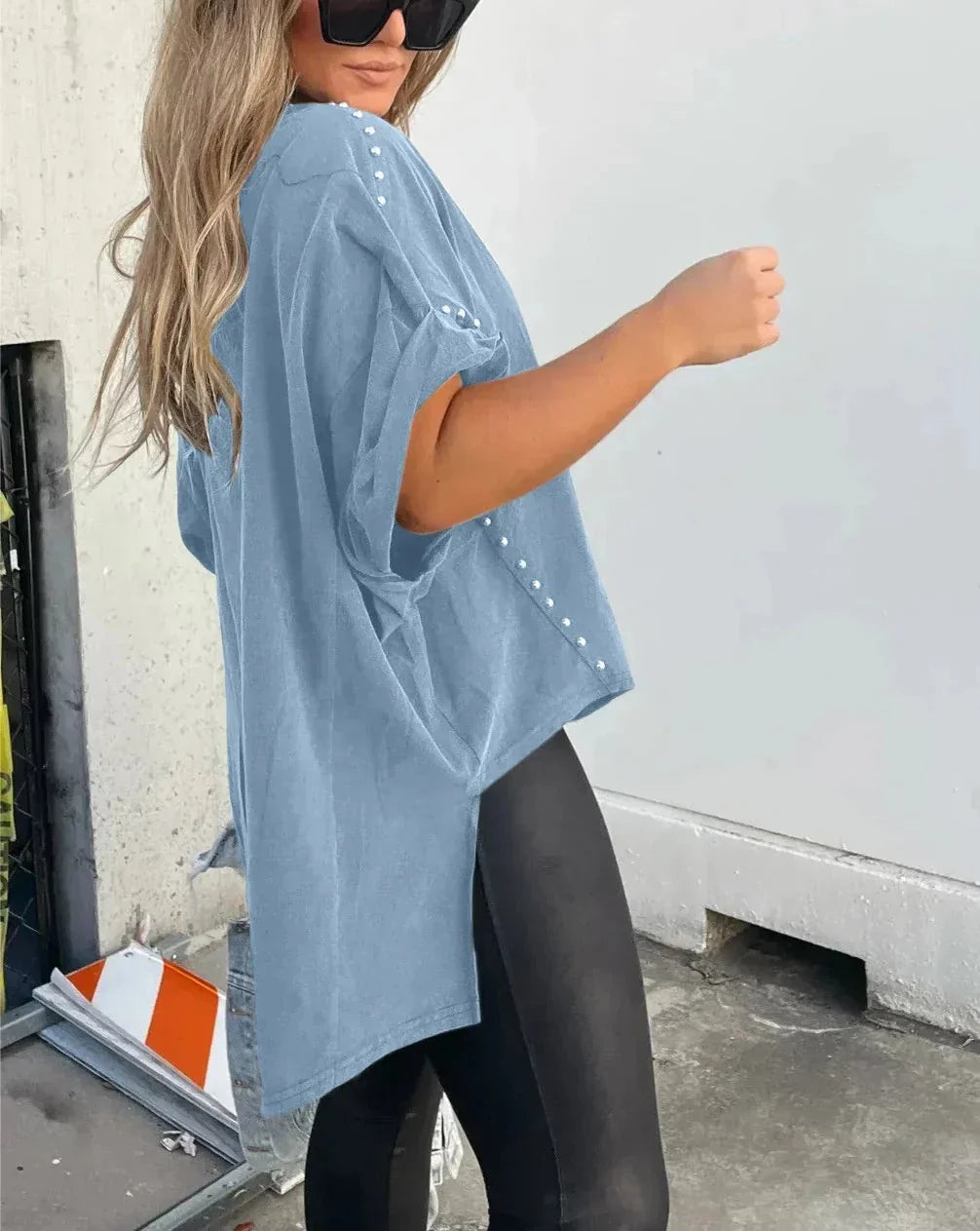 Sara - STUDDED OVERSIZED TEE