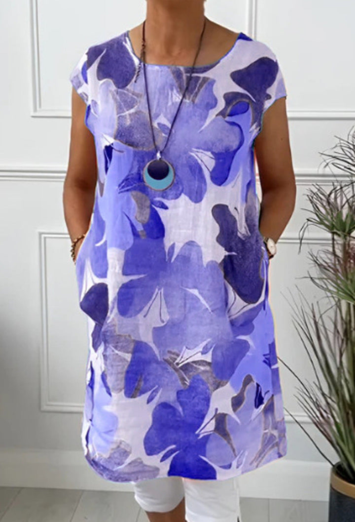 Agnes -  Comfortable Dress with Butterfly Print