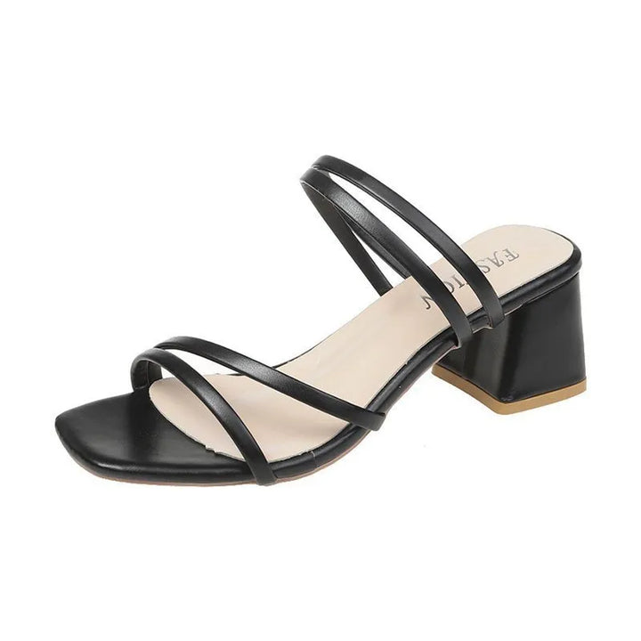 Senna | Women's Orthopedic Sandals - Sophisticated Summer Slippers with Square Heels