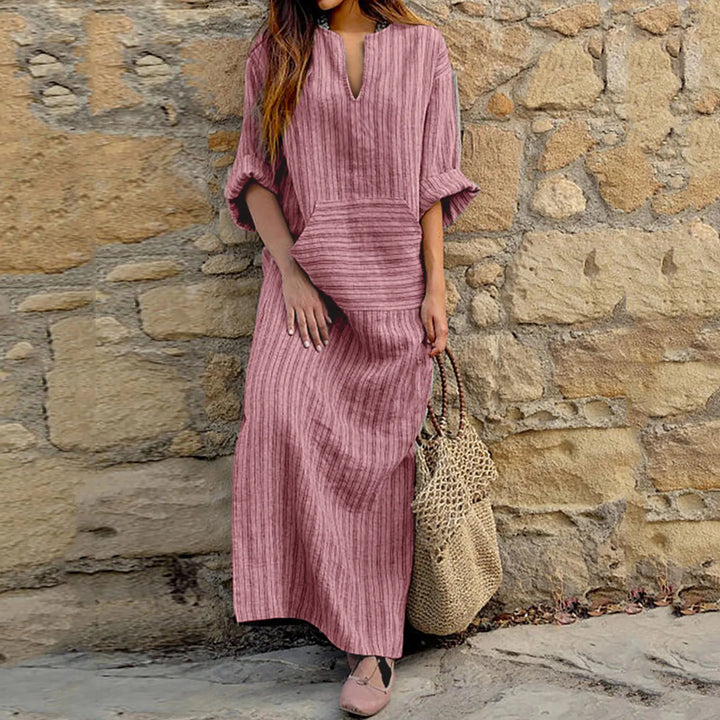 Jolie - Chic Striped Maxi Dress