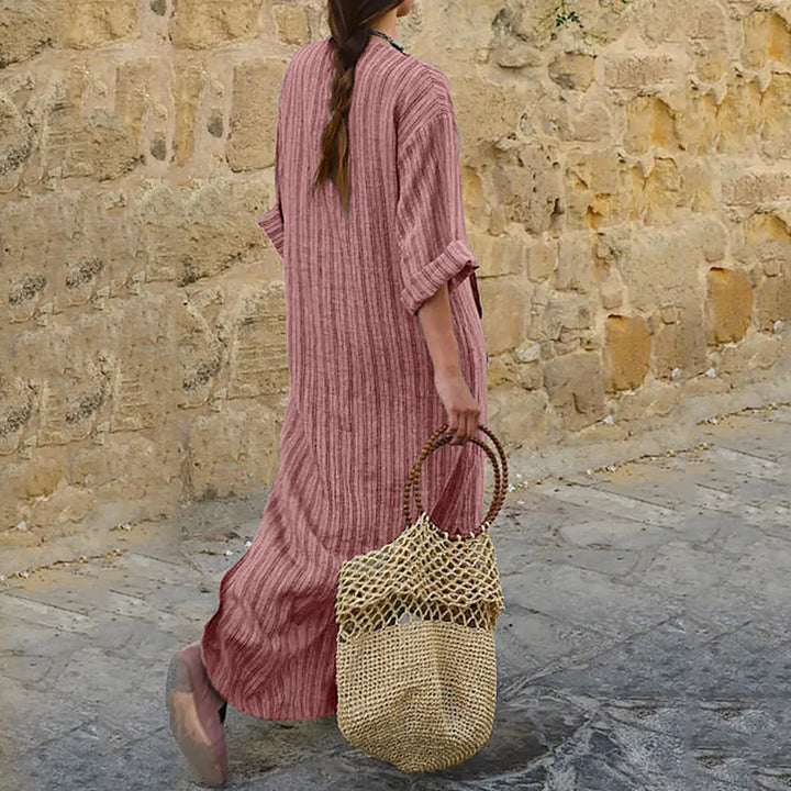 Jolie - Chic Striped Maxi Dress