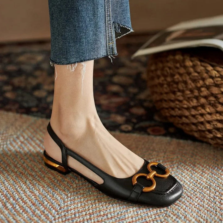 Victoria - Leather Buckle Sandals