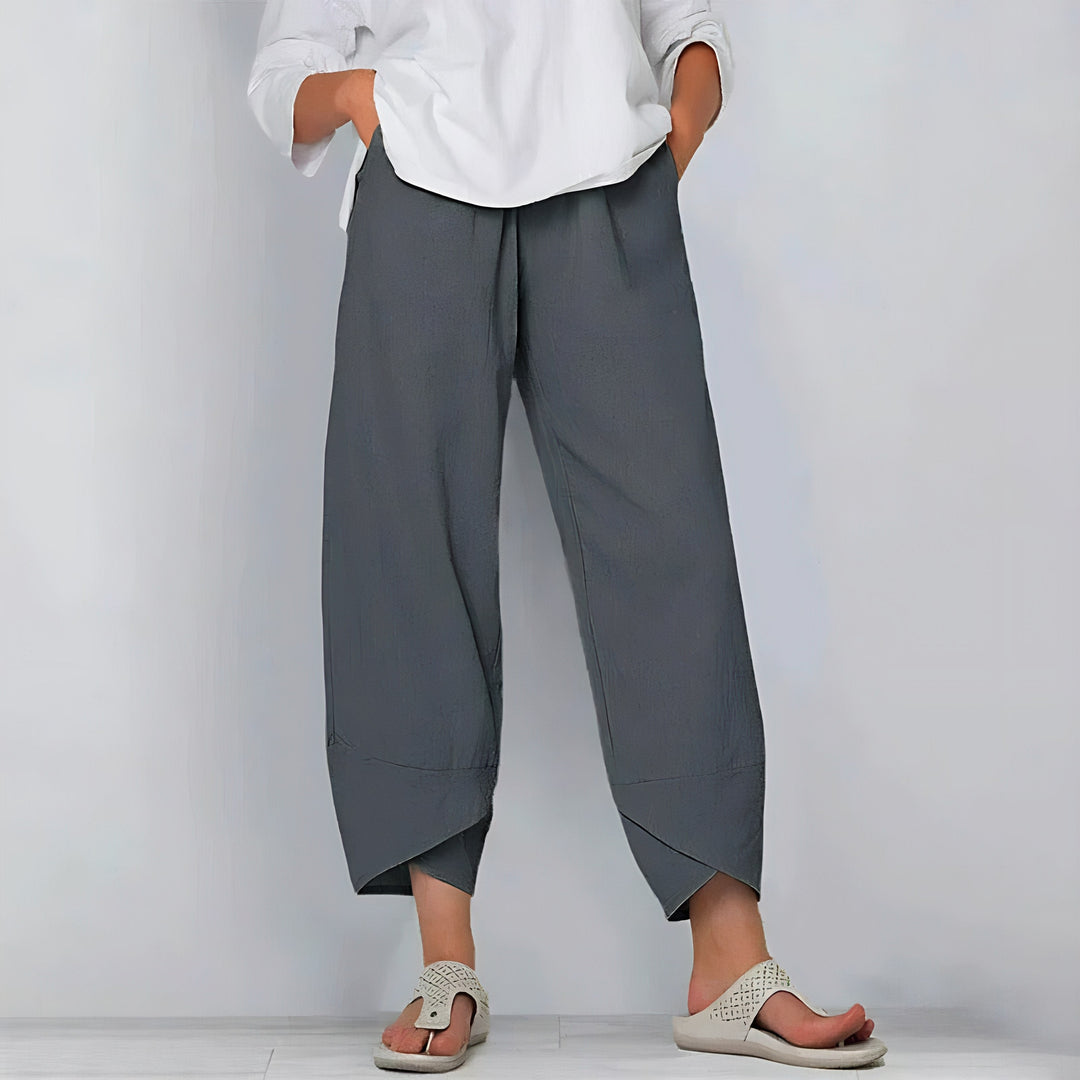 Kate - Chic Cotton-Linen Trousers