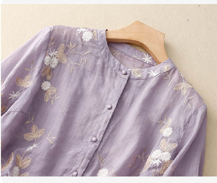 Maddie | Embroidered Cotton Shirt